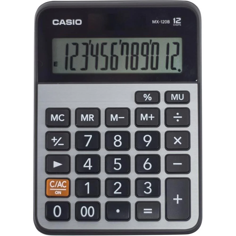 CALCULADORA DE MESA 12 DIG. PRATA SOLAR/BATERIA CASIO (UNIDADE) - imagem 3