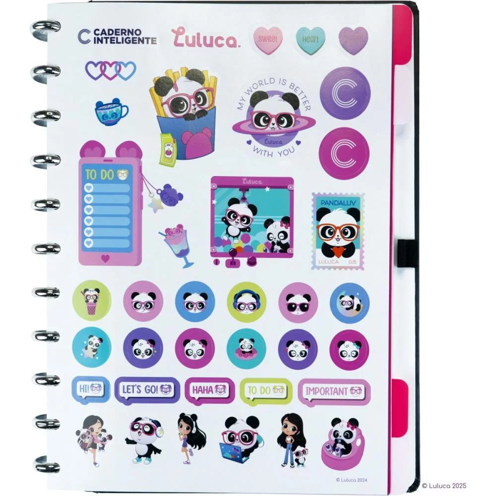 CADERNO INTELIGENTE GRANDE LULUCA PANDALU STAR 80FLS CADERNO INTELIGENTE (UNIDADE) - imagem 3