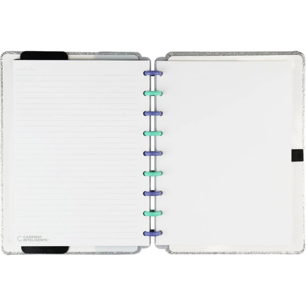 CADERNO INTELIGENTE MEDIO LETS GLITTER SILVER 2.0 80FLS CADERNO INTELIGENTE (UNIDADE) - imagem 4