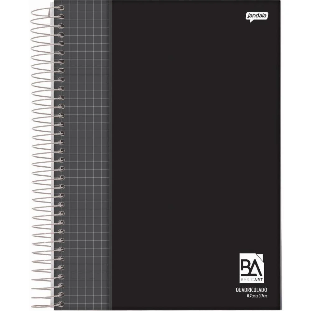 CADERNO QUADRICULADO UNIVERS. 7X7MM 96F ESP.CD BASIC ART JANDAIA (PCT.C/04) - imagem 3