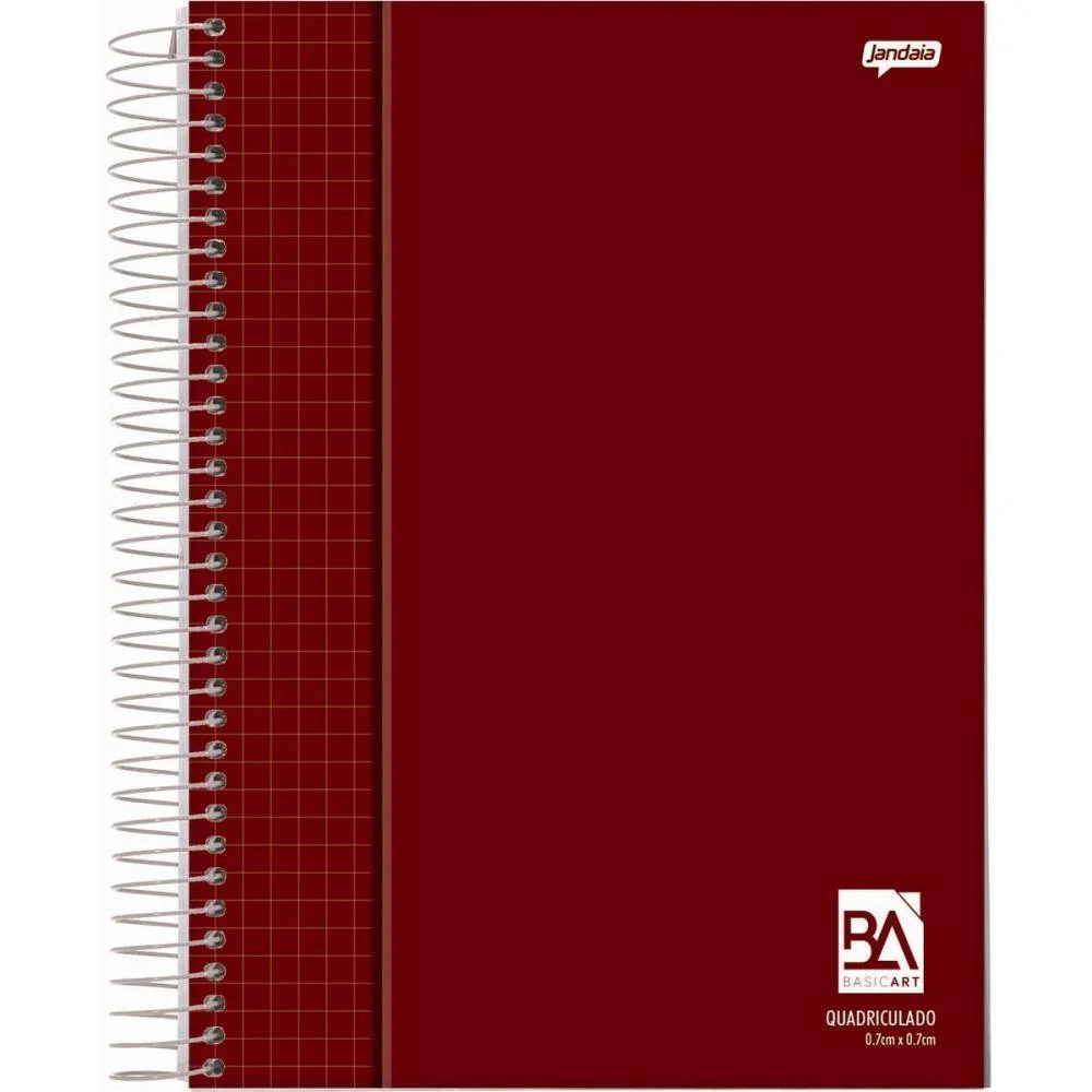 CADERNO QUADRICULADO UNIVERS. 7X7MM 96F ESP.CD BASIC ART JANDAIA (PCT.C/04) - imagem 4