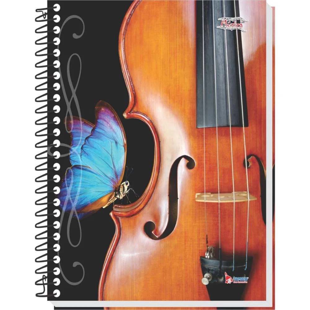 CADERNO MUSICA 8 CAPAS 64 FOLHAS 63G. UNIV. TAMOIO (PCT.C/04) - imagem 4
