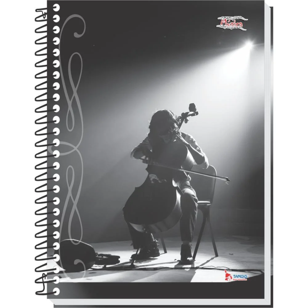 CADERNO MUSICA 8 CAPAS 64 FOLHAS 63G. UNIV. TAMOIO (PCT.C/04) - imagem 6