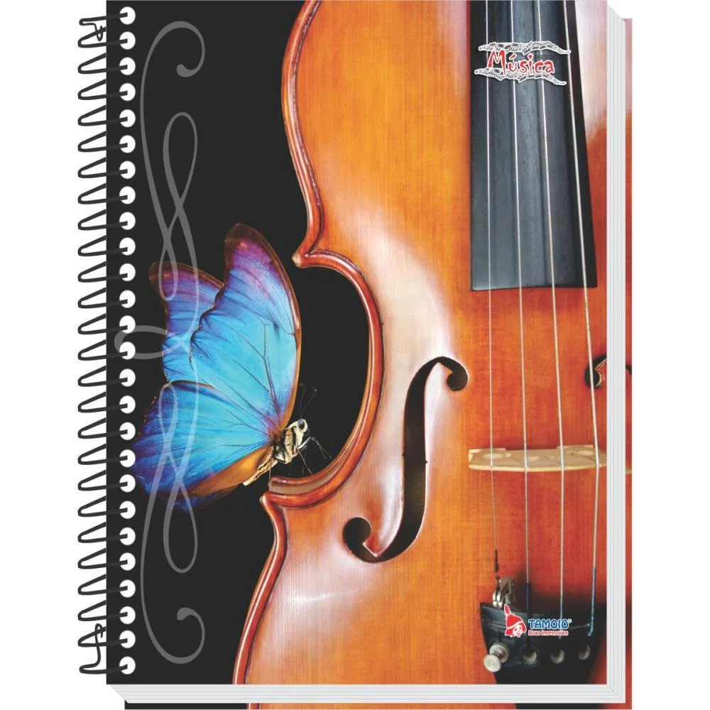 CADERNO MUSICA 8 CAPAS 1/4 64 FOLHAS 63G. TAMOIO (PCT.C/05) - imagem 5