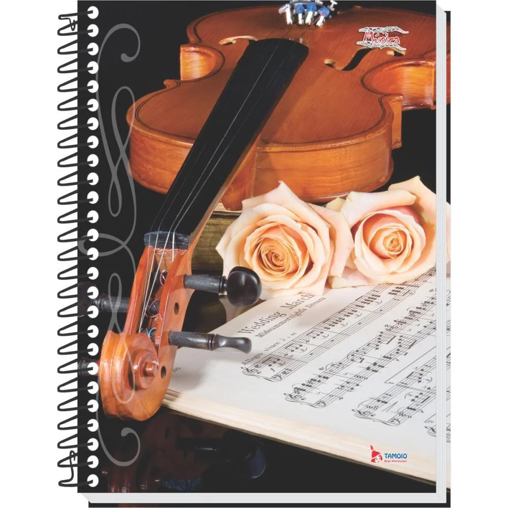 CADERNO MUSICA 8 CAPAS 1/4 64 FOLHAS 63G. TAMOIO (PCT.C/05) - imagem 7