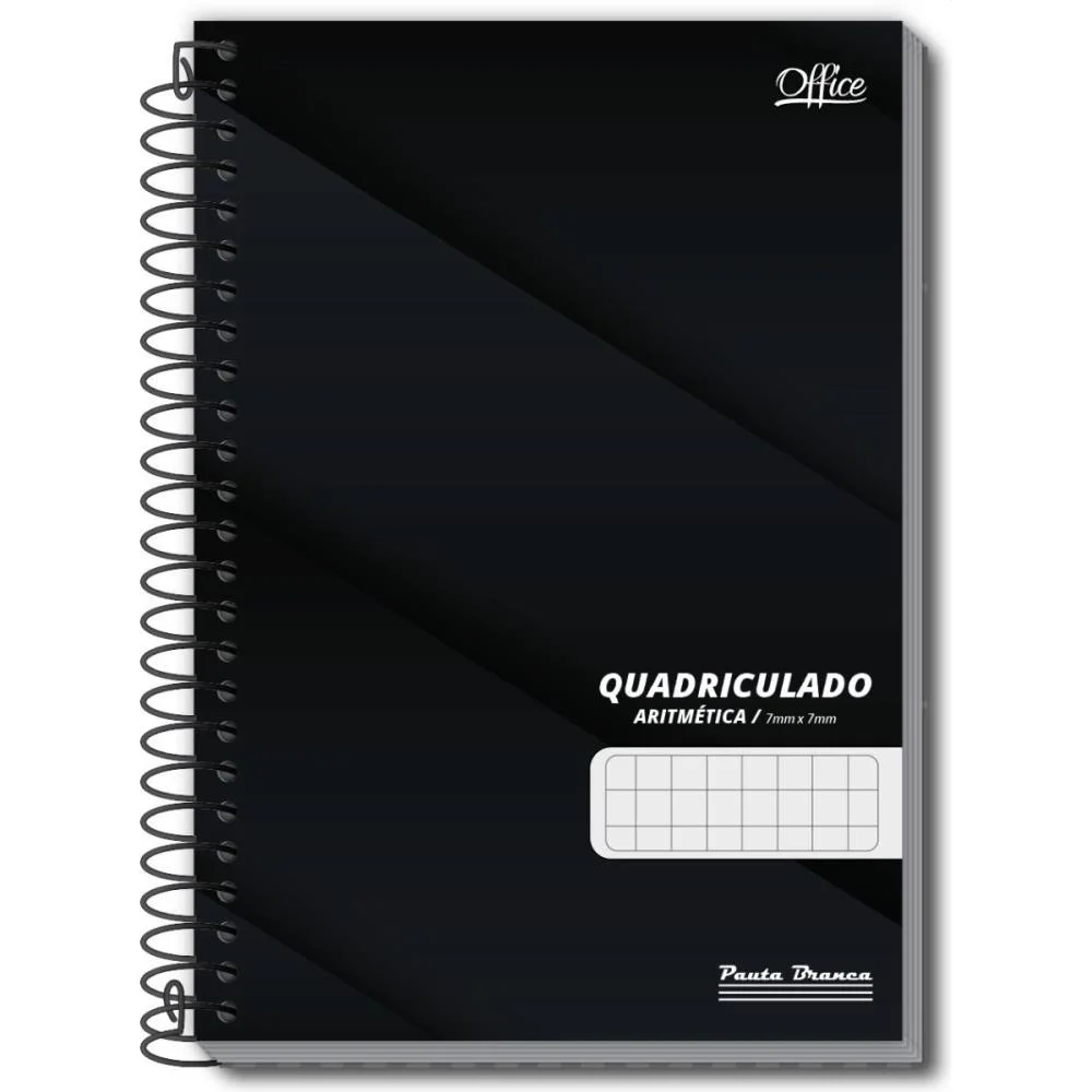 CADERNO QUADRICULADO 1/4 07X07MM 80F ESPIRAL OFFICE CD PAUTA BRANCA (PCT.C/05) - imagem 5