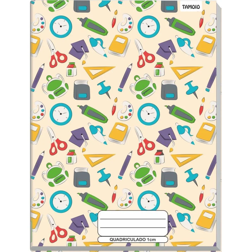 CADERNO QUADRICULADO UNIVERS. 1X1CM 48F BROCH. DECORADO CD TAMOIO (PCT.C/05) - imagem 7