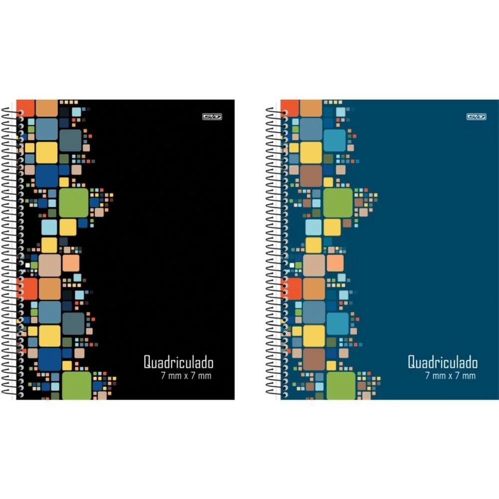 CADERNO QUADRICULADO UNIVERS. 7X7MM 80F ESPIRAL CD ANIMATIVA (PCT.C/04) - imagem 2