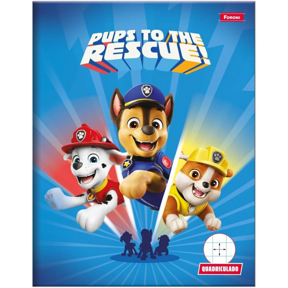CADERNO QUADRICULADO UNIVERS. 1X1CM PATRULHA CANINA 40F FORONI (PCT.C/10) - imagem 3
