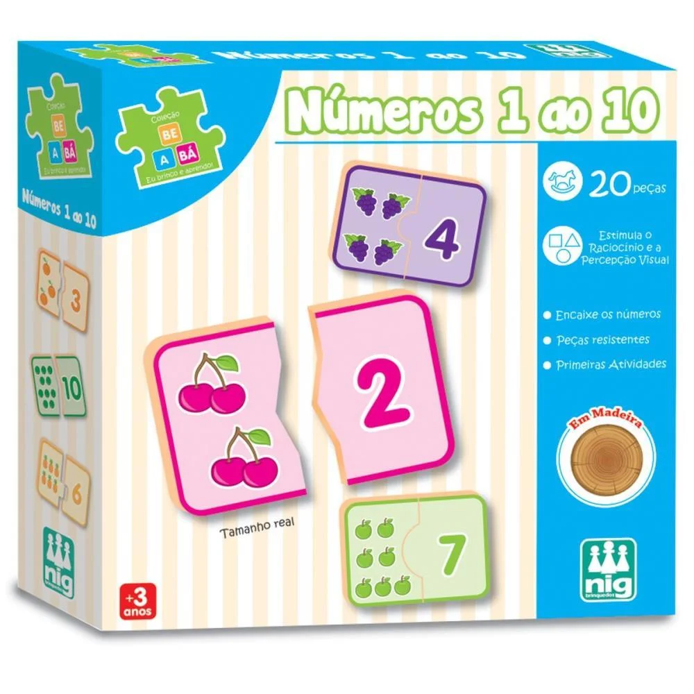 BRINQUEDO EDUCATIVO NUMEROS 0 A 10 NIG BRINQUEDOS (UNIDADE) - imagem 2