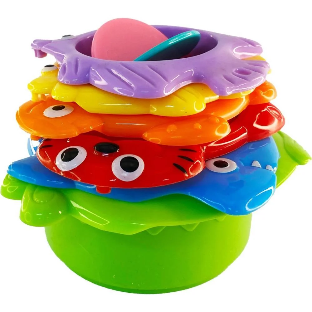 BRINQUEDO EDUCATIVO TORRE DIVERTIDA 6 POTES (S) TOY MIX (UNIDADE) - imagem 2