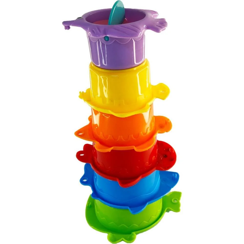 BRINQUEDO EDUCATIVO TORRE DIVERTIDA 6 POTES (S) TOY MIX (UNIDADE) - imagem 5