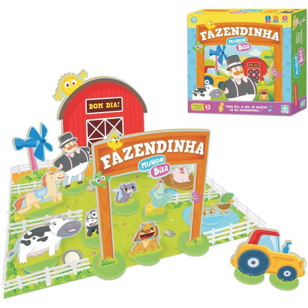 BRINQUEDO EDUCATIVO MUNDO BITA FAZENDINHA MADEIRA NIG BRINQUEDOS (UNIDADE) - imagem 2