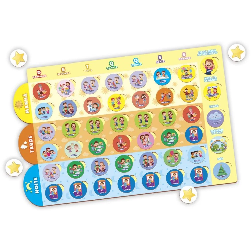 BRINQUEDO EDUCATIVO MINHA ROTINA 190 PCS GGB PLAST (UNIDADE) - imagem 3