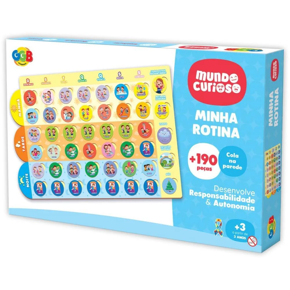 BRINQUEDO EDUCATIVO MINHA ROTINA 190 PCS GGB PLAST (UNIDADE) - imagem 5