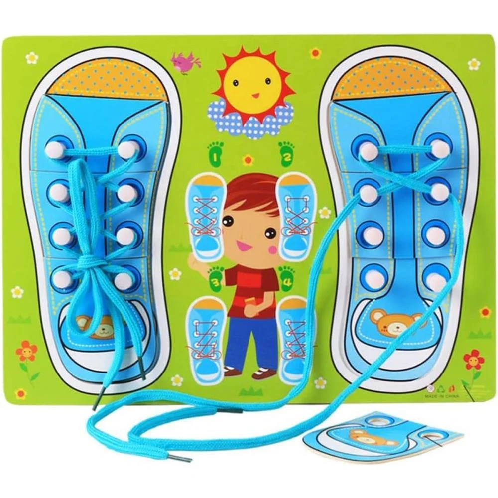 BRINQUEDO EDUCATIVO SAPATO LACO E CADARCO MDF TOY MIX (UNIDADE) - imagem 3