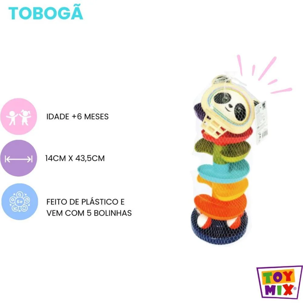 BRINQUEDO EDUCATIVO TOBOGA 7 VOLTAS URSO 14X43,5CM TOY MIX (UNIDADE) - imagem 4