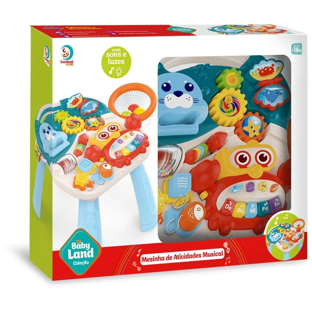 BRINQUEDO EDUCATIVO MESINHA DE ATIVID.MUSICAL BABY CARDOSO TOYS (UNIDADE) - imagem 4