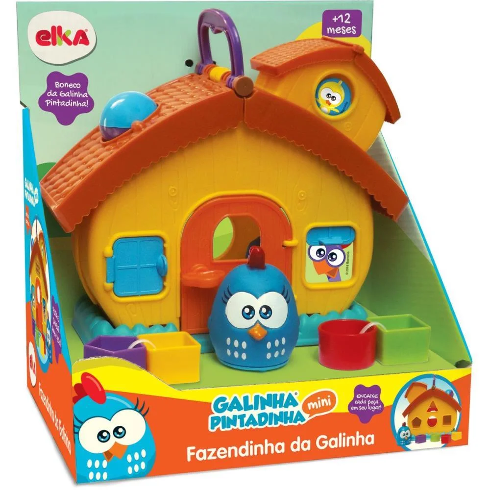 BRINQUEDO EDUCATIVO GALINHA PINTADINHA FAZENDINHA ELKA (UNIDADE) - imagem 2