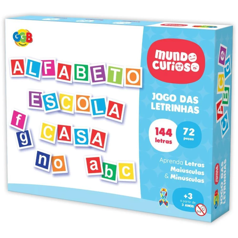 BRINQUEDO EDUCATIVO JOGO DAS LETRINHAS 72PCS GGB PLAST (UNIDADE) - imagem 4