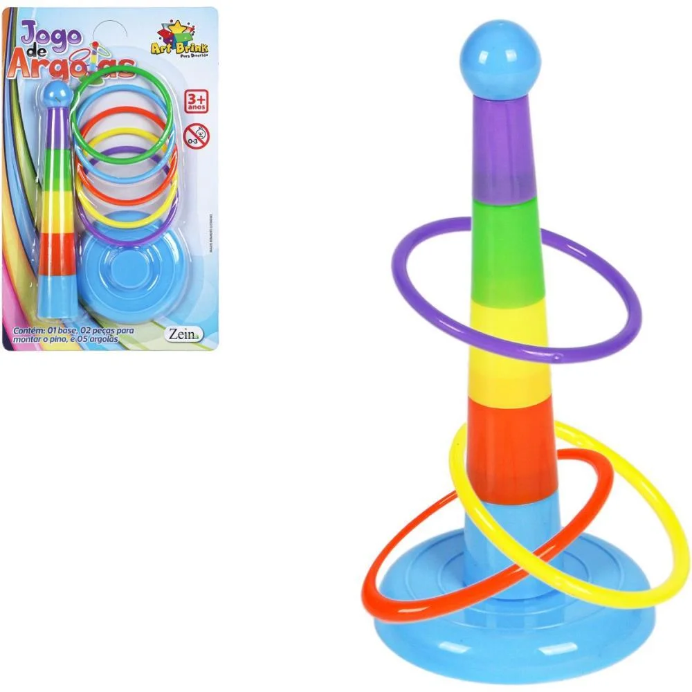 BRINQUEDO EDUCATIVO JOGO DE ARGOLAS 15X7CM ART BRINK (UNIDADE) - imagem 3