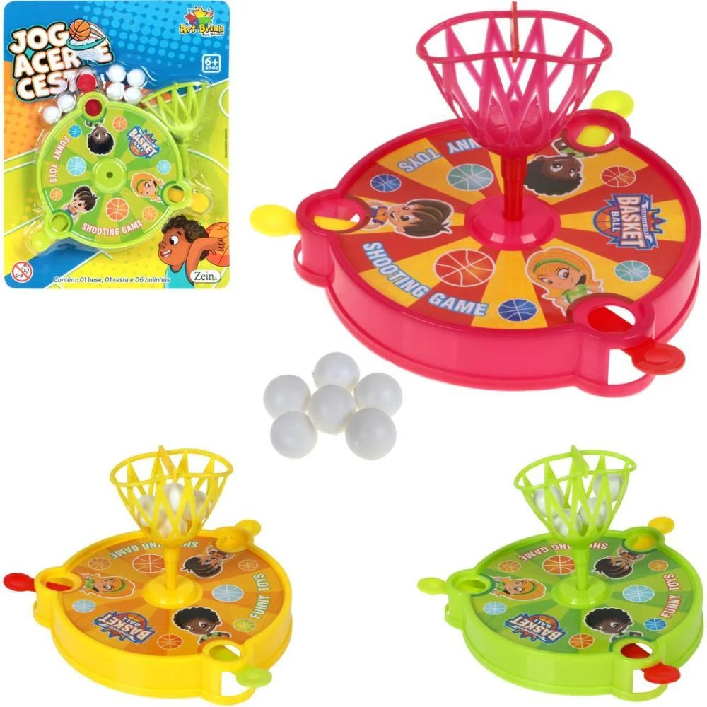 BRINQUEDO EDUCATIVO JOGO ACERTE A CESTA 14CM ART BRINK (UNIDADE) - imagem 3
