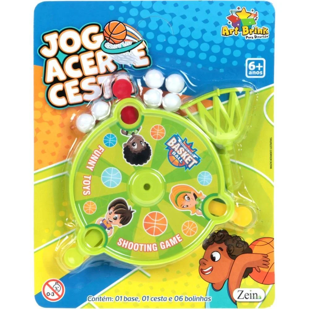 BRINQUEDO EDUCATIVO JOGO ACERTE A CESTA 14CM ART BRINK (UNIDADE) - imagem 7
