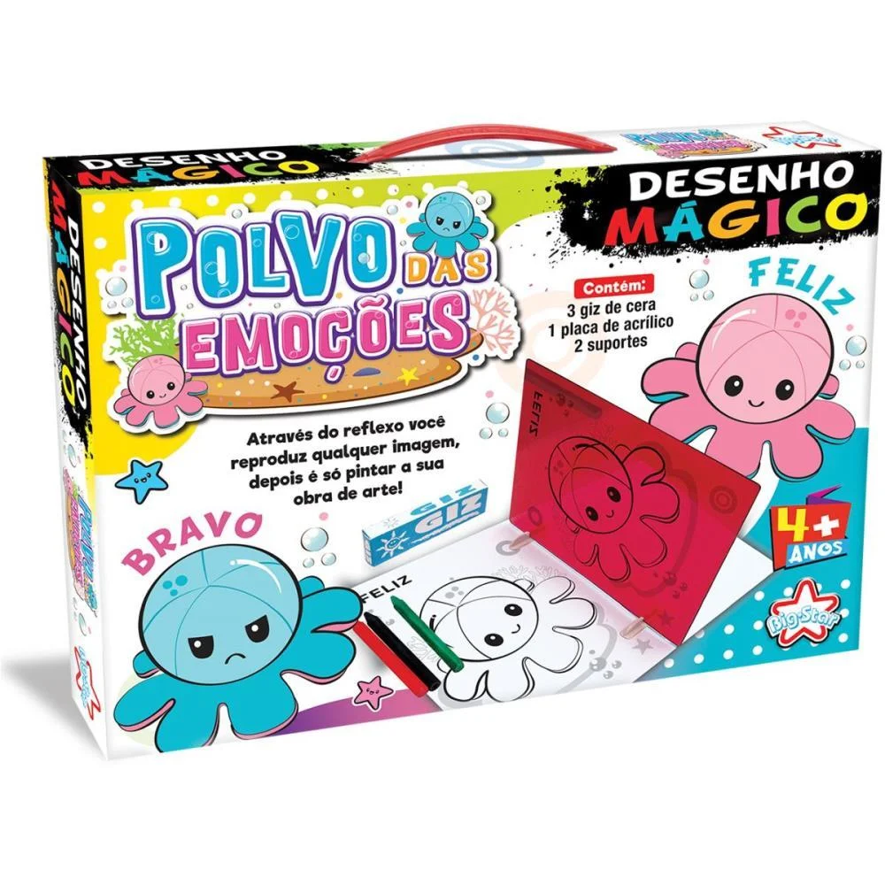 BRINQUEDO EDUCATIVO DESENHO MAGICO POLVO EMOCOES BIG STAR (UNIDADE) - imagem 3
