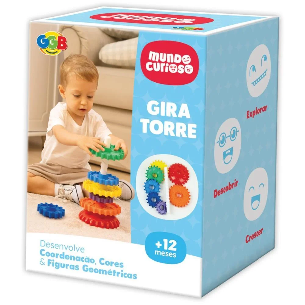 BRINQUEDO EDUCATIVO GIRA TORRE 6PCS GGB PLAST (UNIDADE) - imagem 5