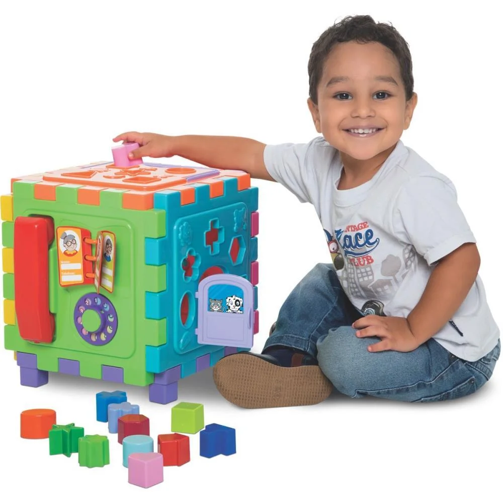BRINQUEDO EDUCATIVO CUBO DIDATICO GRANDE 2 EM 1 MERCO TOYS (UNIDADE) - imagem 5