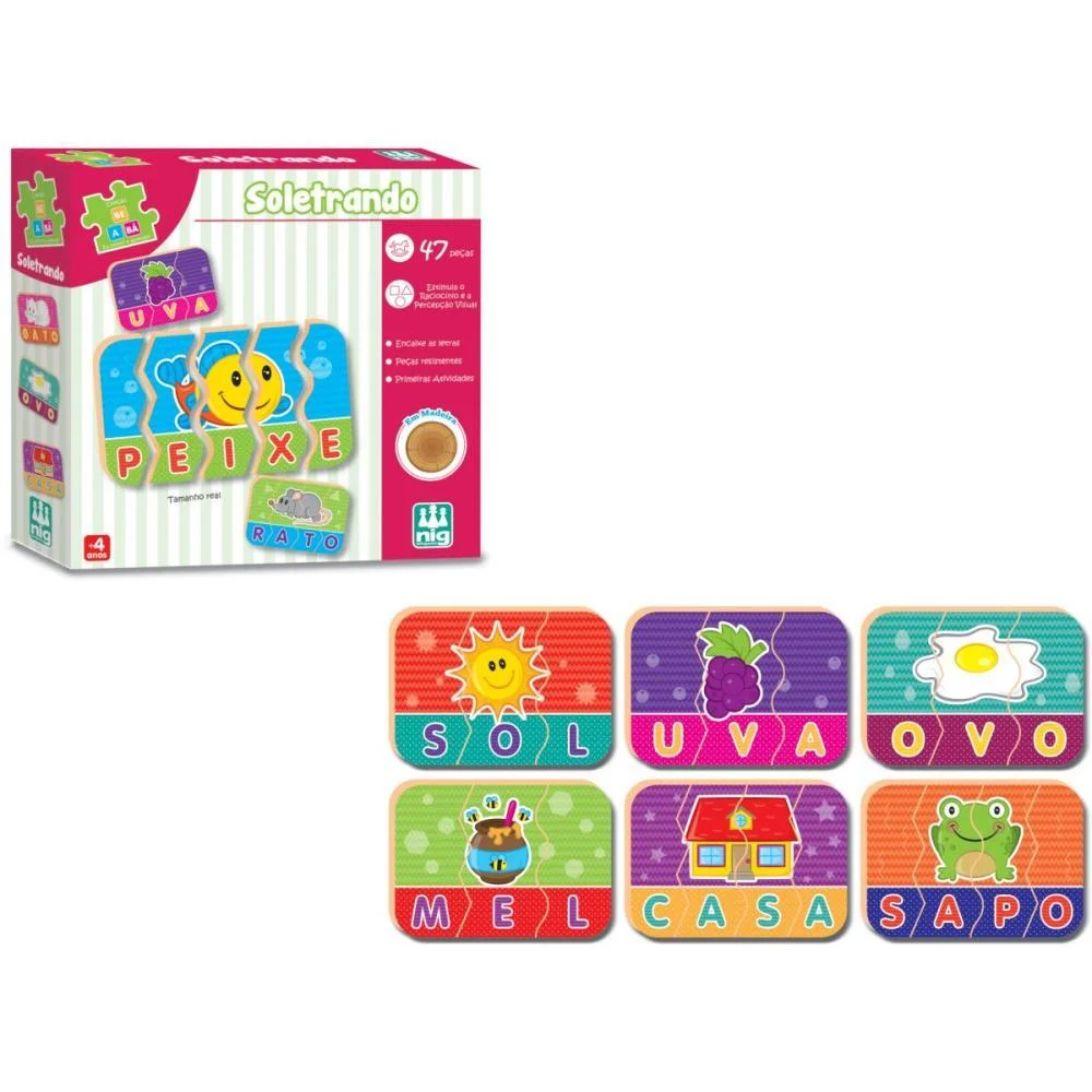 BRINQUEDO EDUCATIVO BE A BA SOLETRANDO NIG BRINQUEDOS (UNIDADE) - imagem 3