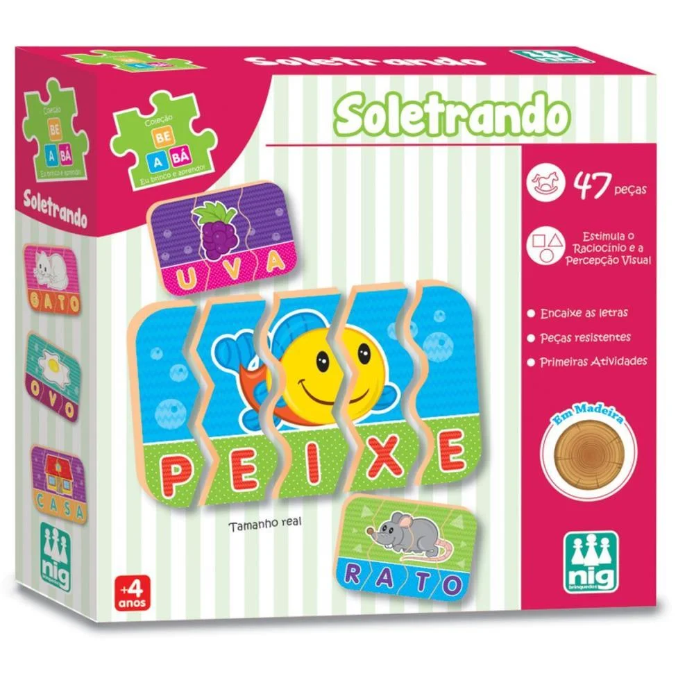 BRINQUEDO EDUCATIVO BE A BA SOLETRANDO NIG BRINQUEDOS (UNIDADE) - imagem 5