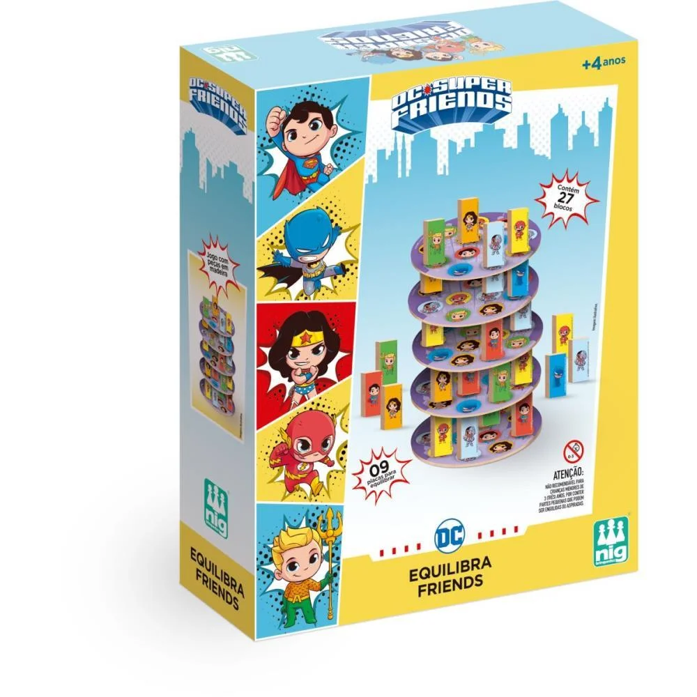 BRINQUEDO EDUCATIVO DC SUPER FRIENDS EQUILIBRA MAD NIG BRINQUEDOS (UNIDADE) - imagem 5