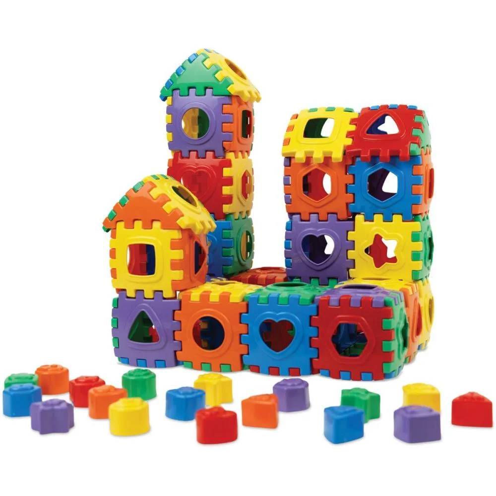 BRINQUEDO EDUCATIVO BLOCOS DIVERTIDOS 100 PCS GGB PLAST (UNIDADE) - imagem 3