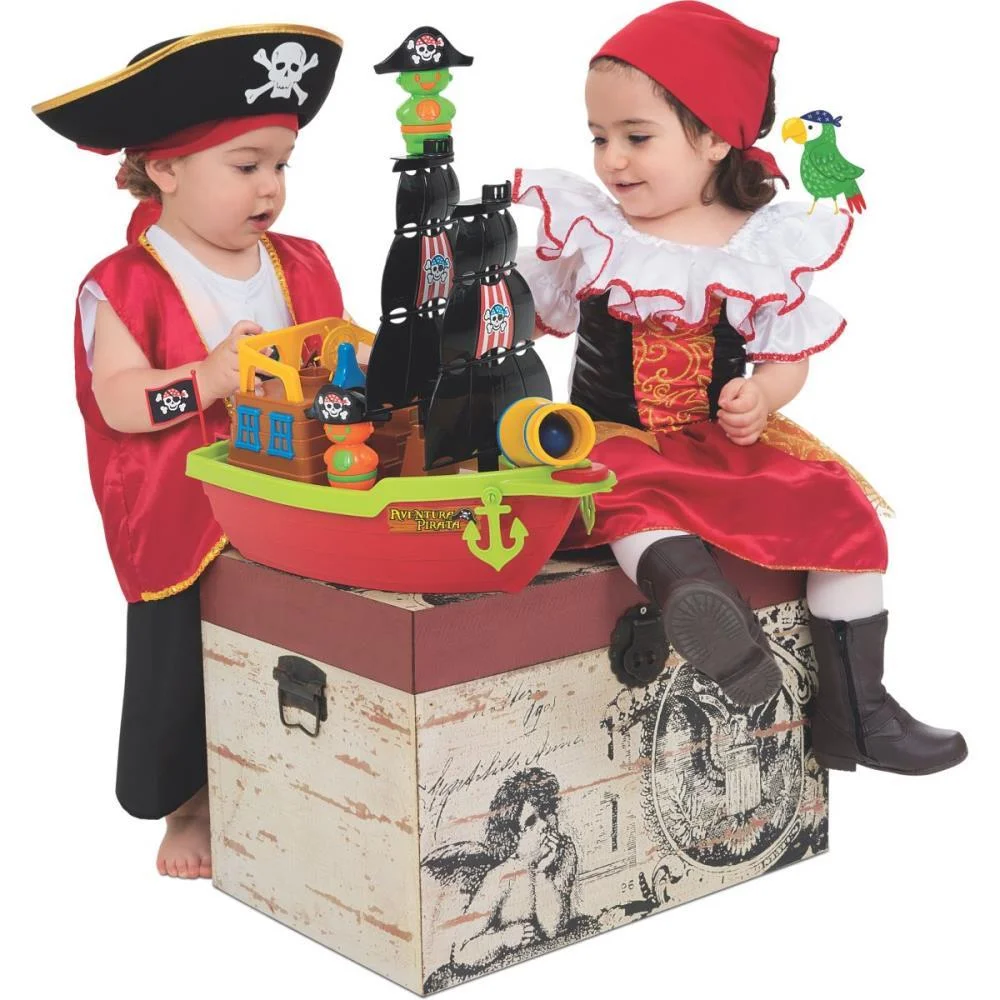 BRINQUEDO EDUCATIVO BARCO AVENTURA PIRATA 43CM. MERCO TOYS (UNIDADE) - imagem 6