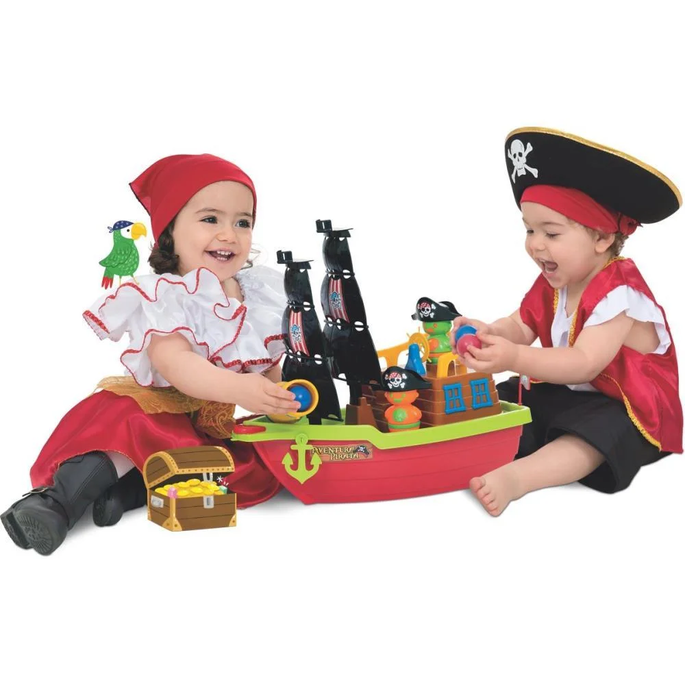 BRINQUEDO EDUCATIVO BARCO AVENTURA PIRATA 43CM. MERCO TOYS (UNIDADE) - imagem 7