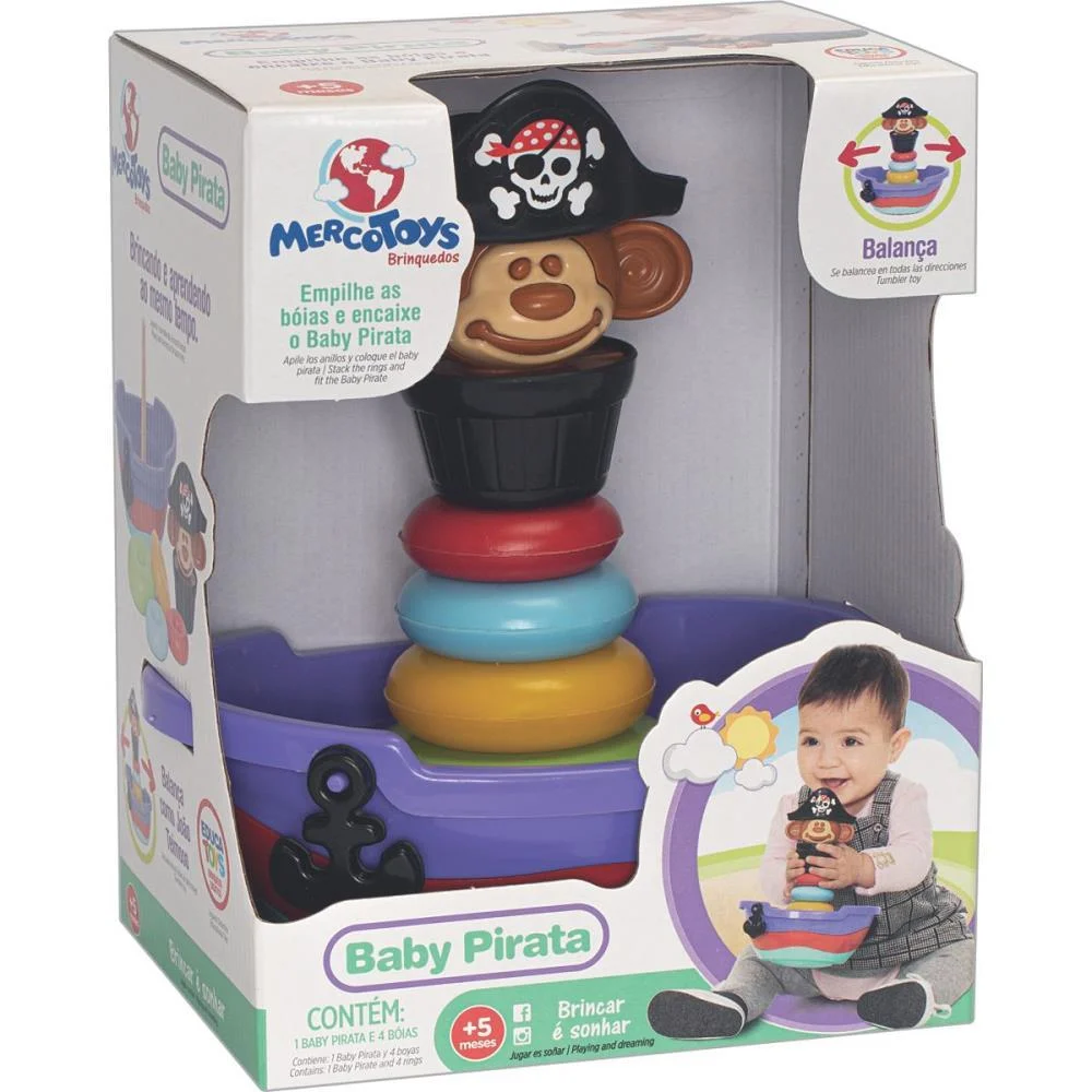 BRINQUEDO EDUCATIVO BABY PIRATA CAIXA MERCO TOYS (UNIDADE) - imagem 6