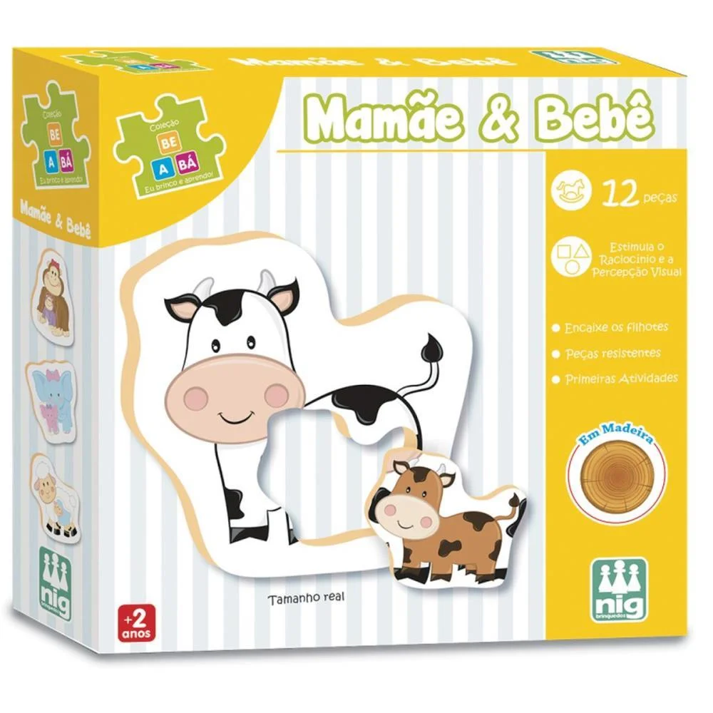 BRINQUEDO EDUCATIVO BE A BA MAMAE E BEBE NIG BRINQUEDOS (UNIDADE) - imagem 5