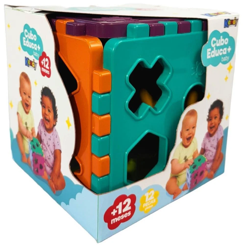 BRINQUEDO EDUCATIVO CUBO BABY EDUCA MAIS C/BLOCOS KENDY BRINQUEDOS (UNIDADE) - imagem 5