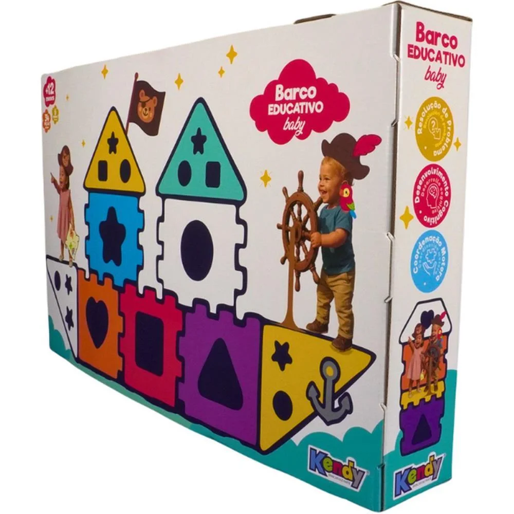 BRINQUEDO EDUCATIVO BARCO BABY EDUCATIVO C/BLOCOS KENDY BRINQUEDOS (UNIDADE) - imagem 6