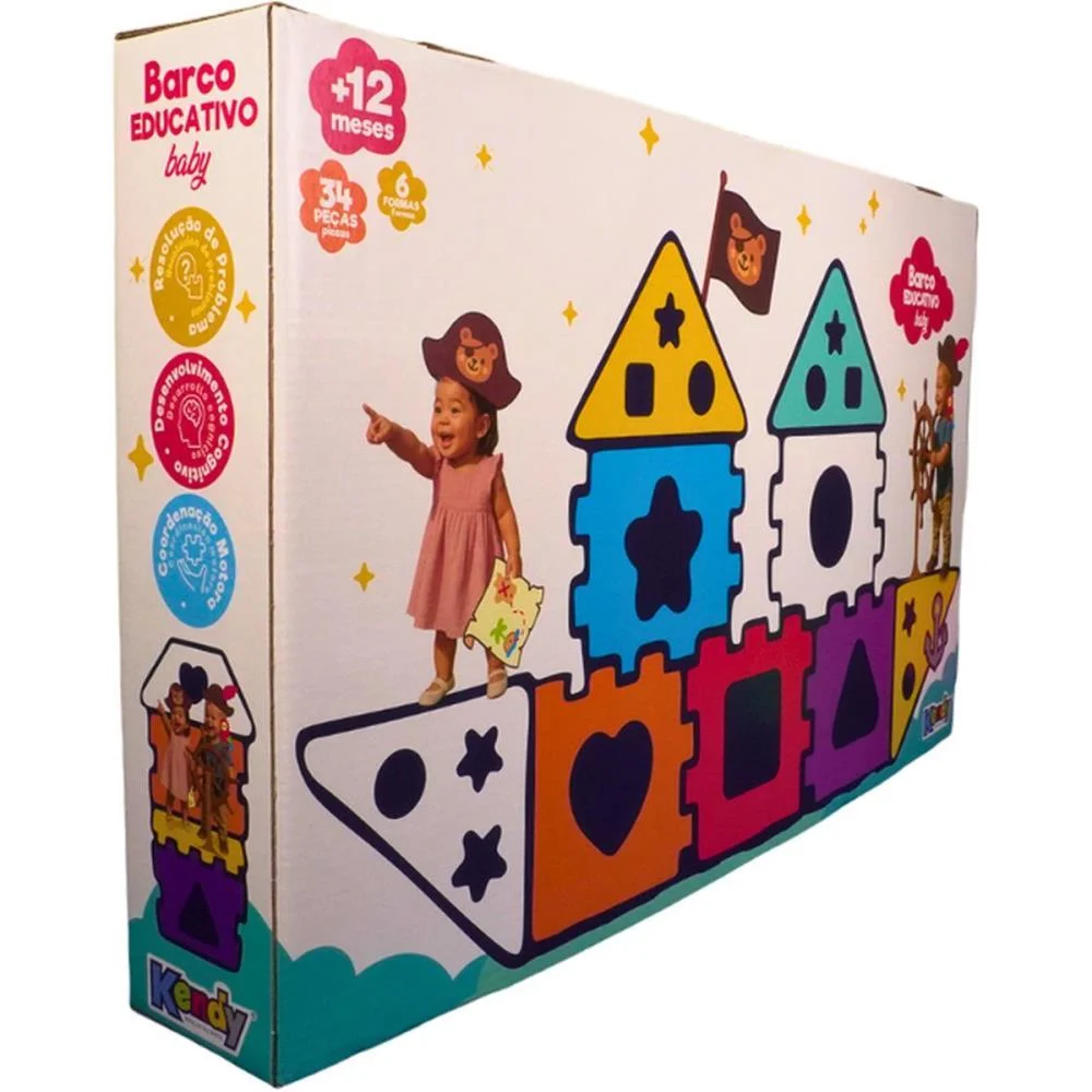 BRINQUEDO EDUCATIVO BARCO BABY EDUCATIVO C/BLOCOS KENDY BRINQUEDOS (UNIDADE) - imagem 7