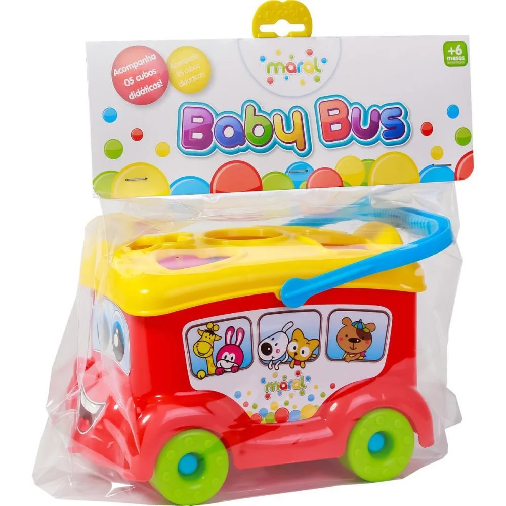 BRINQUEDO EDUCATIVO BABY BUS C/CUBINHOS MARAL (UNIDADE) - imagem 3