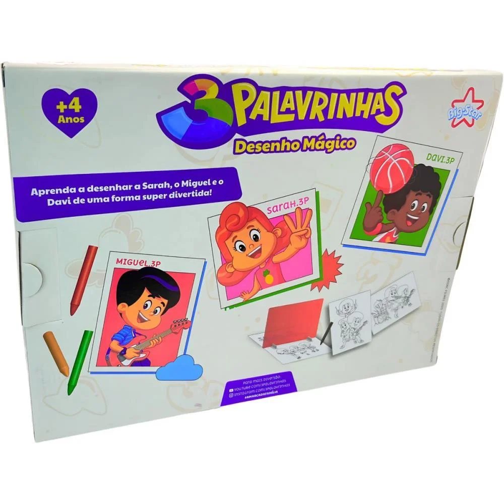 BRINQUEDO EDUCATIVO 3 PALAVRINHAS DESENHO MAGICO BIG STAR (UNIDADE) - imagem 4