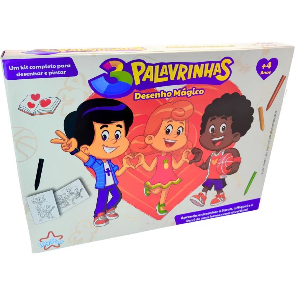 BRINQUEDO EDUCATIVO 3 PALAVRINHAS DESENHO MAGICO BIG STAR (UNIDADE) - imagem 8