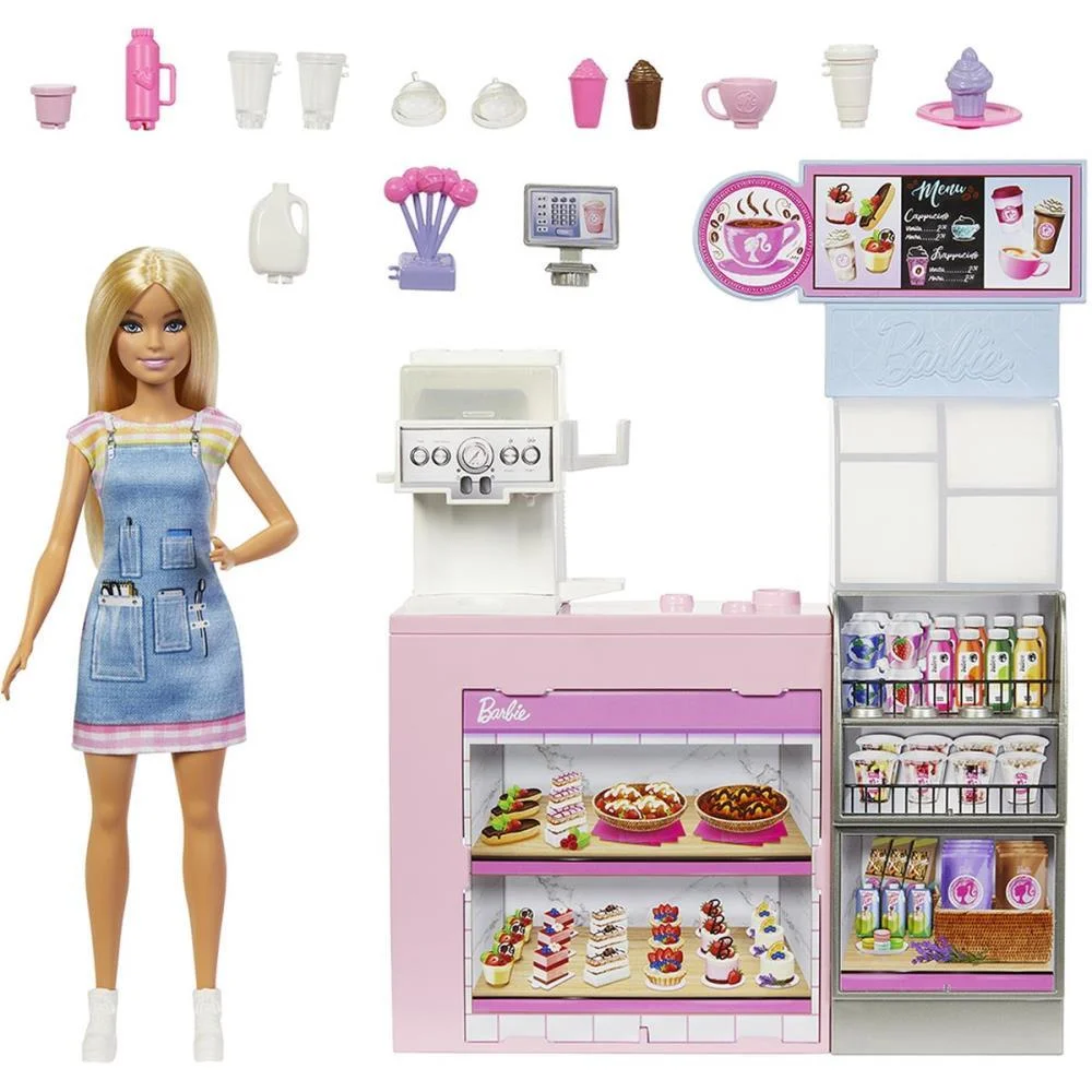 BARBIE PROFISSOES BONECA LOIRA CONJ. CAFETERIA MATTEL (UNIDADE) - imagem 7