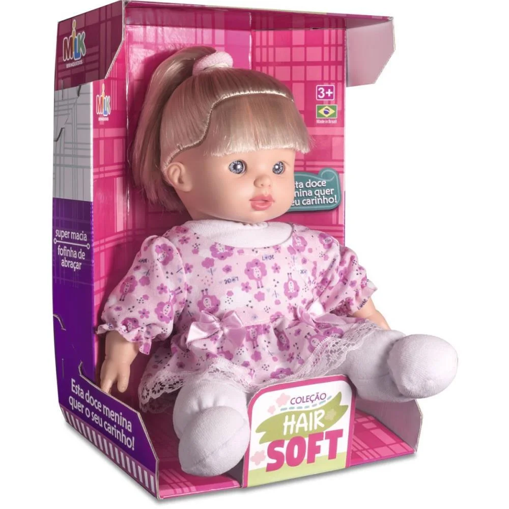 BONECA COLECAO HAIR SOFT 30CM MILK (UNIDADE) - imagem 2