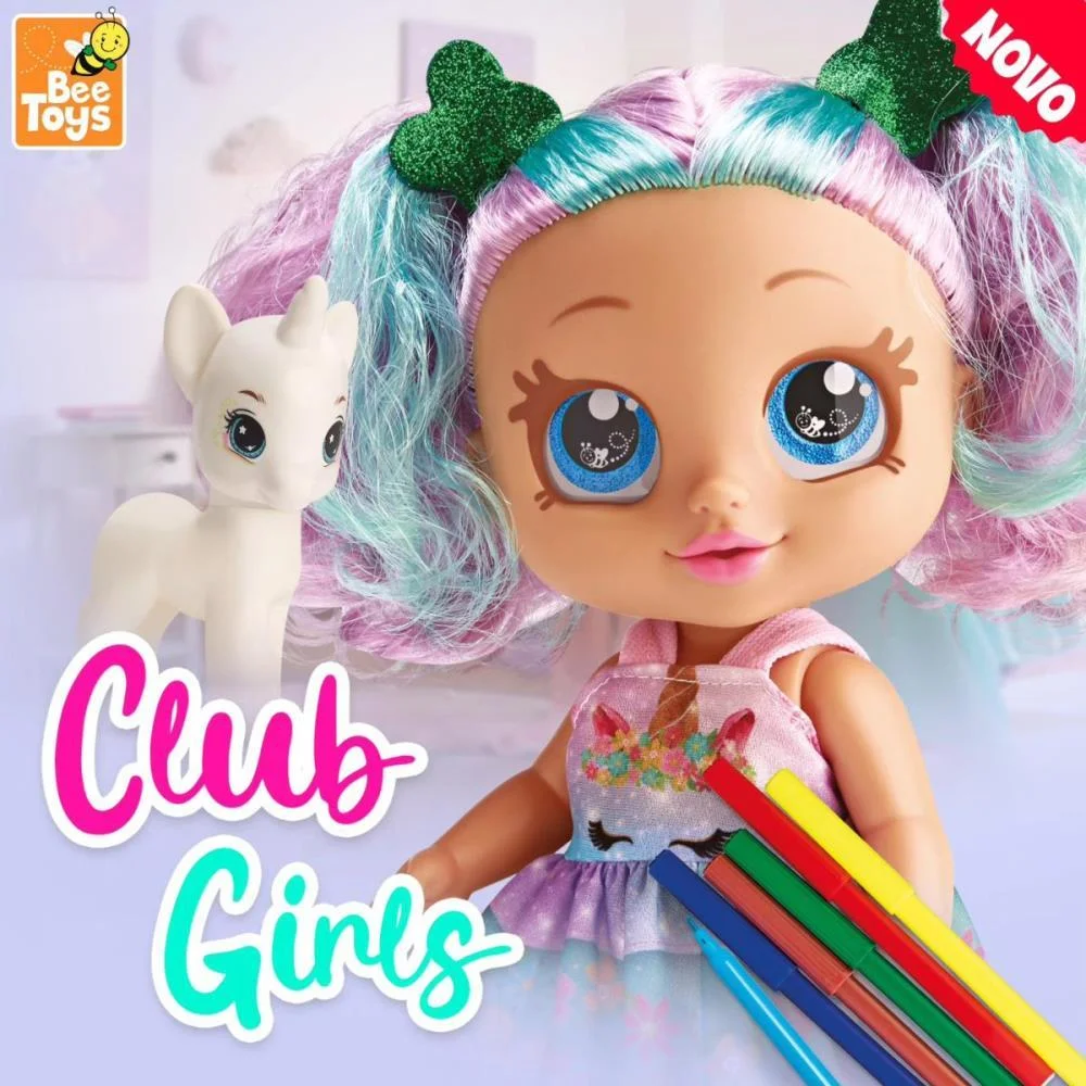 BONECA CLUB GIRLS PINTURA 29CM C/CANE BEE TOYS (UNIDADE) - imagem 6