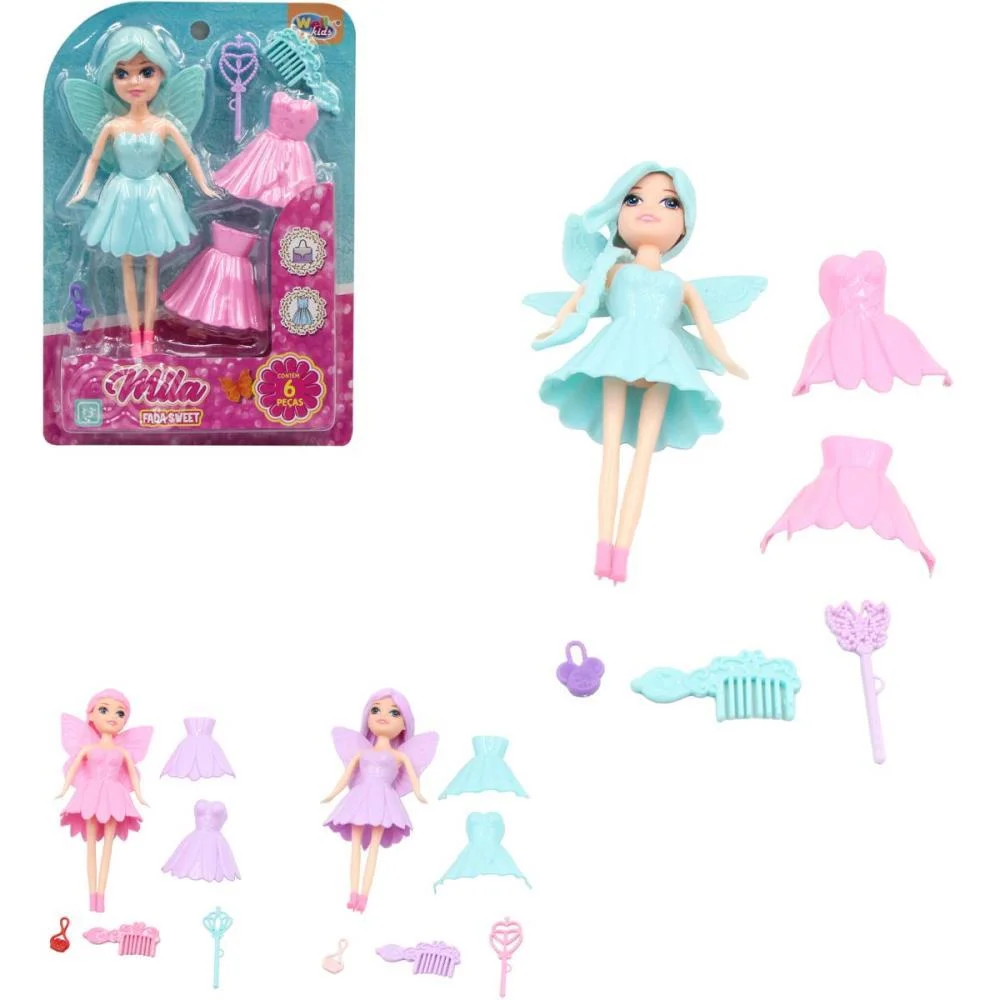 BONECA MILA FADA SWEET C/ACESSORI (S) WELLMIX (BLISTER) - imagem 2