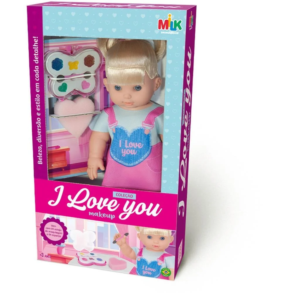 BONECA I LOVE YOU 34CM C/MAQUIAGEM MILK (UNIDADE) - imagem 2