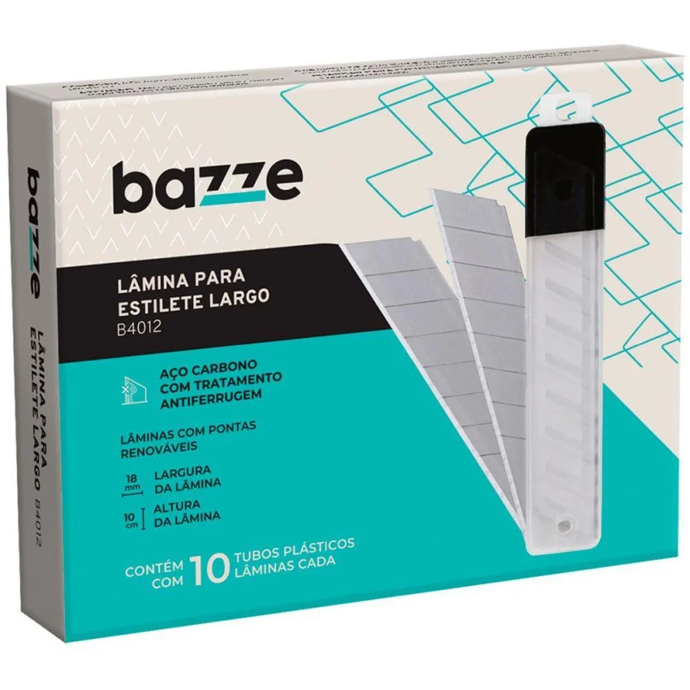 LAMINA PARA ESTILETES LARGO B4012 10TB X 10UN SUMMIT (CAIXA) - imagem 4